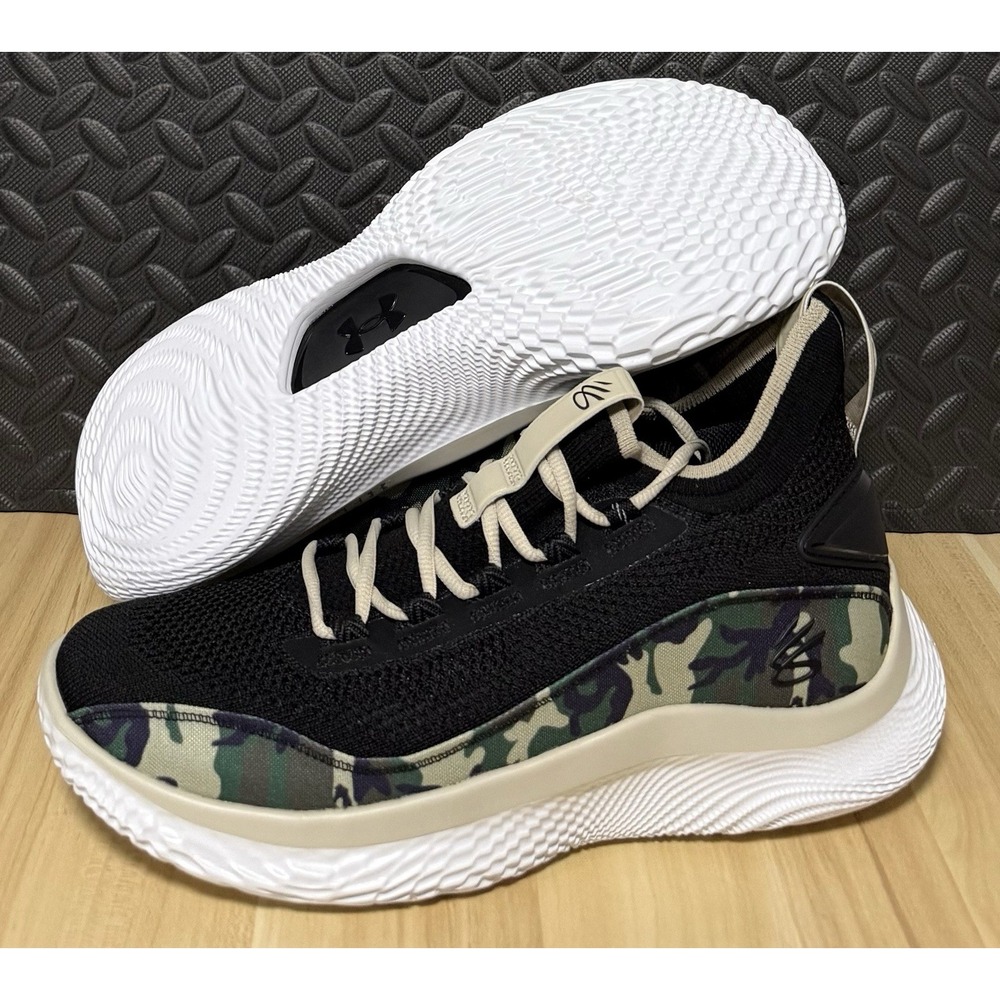 Unreleased Under Armour Curry Flow 8 Basketball Shoes Black Camo Men Size 12 NEW